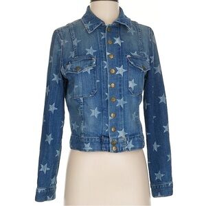 Current/Elliott Blue Star Print Jean Jacket